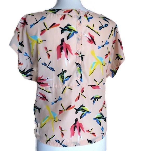 Dragonfly and Bird Chiffon Top - Picture 4 of 8